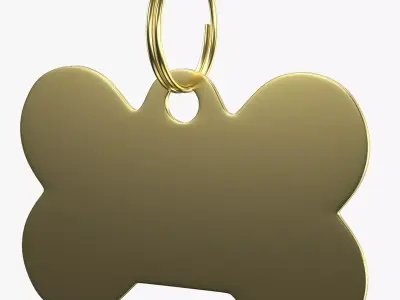 Dog Collar Tag 02 3D model