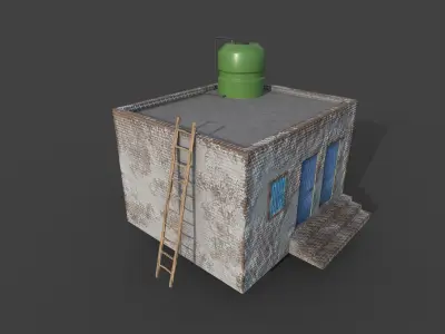 Small Village House Low-poly 3D model