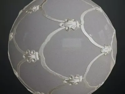 White Glass Pattern Transparent PBR Seamless Texture