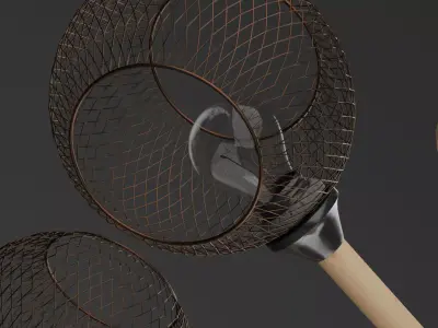 Modern Loft Mesh 8-Arm Chandelier 3D model