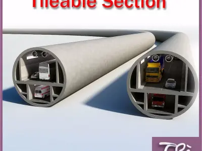 B TYPE TUNNEL SECTION 3D model