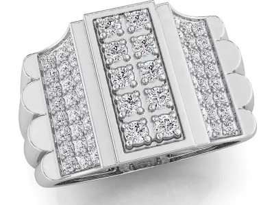 Small fancy mans ring 3D print model get