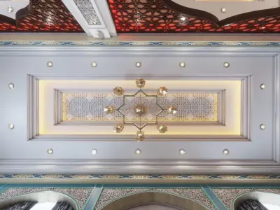 islamic arabic moroccan ceiling light Free low-poly 3D model