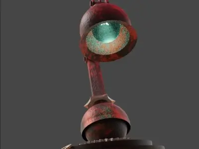 Lamp on the table 3D model