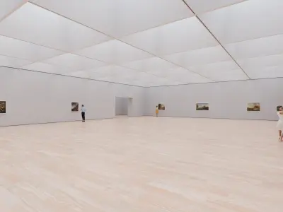 Art Museum Gallery Interior 49 Low-poly 3D model