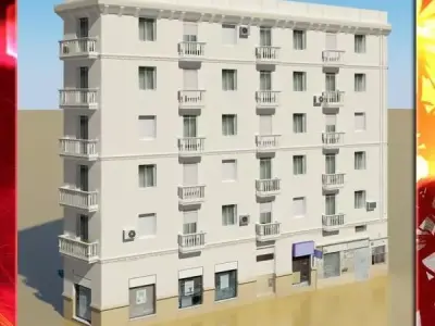 Photorealistic Low Poly Building Low-poly 3D model