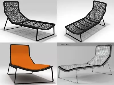Maia Chaise Lounge 3D model