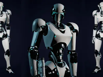 Robot 2 Low-poly 3D model