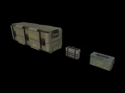 Crates Pack 2 Low-poly 3D model