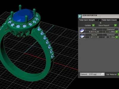 Jewelry ring 397 3D print model