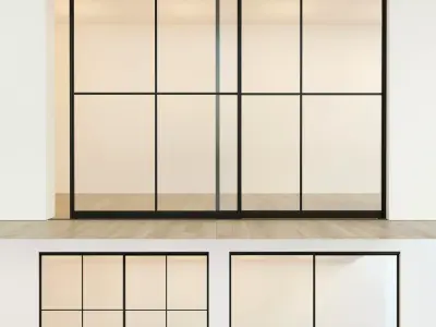 Sliding door  Partition Case-compartment  13 3D model