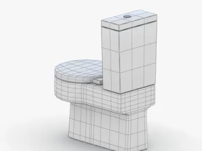 1545 - Toilet Low-poly 3D model