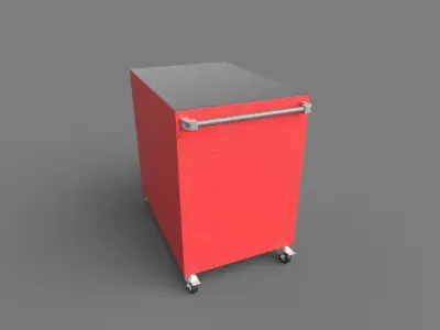 Tool Roller Cabinet Low-poly 3D model
