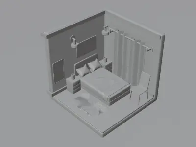 Small Bedroom 3D model