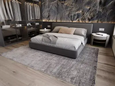 Modern Master Bedroom Suite 3D model