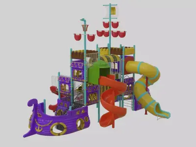 Ship Themed Playground Model - 04 3D model