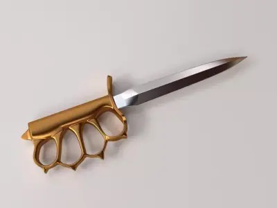 Brass Knuckles Knife 3D model