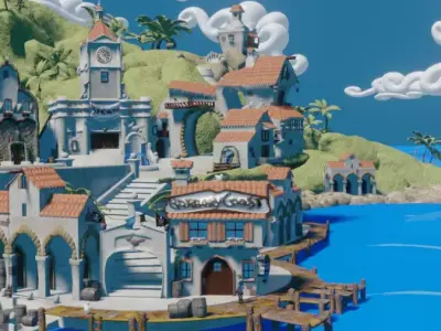 The Curse of Monkey Island Puerto Pollo 3D model