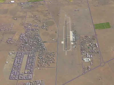 Buraydah Airport Low-poly 3D model