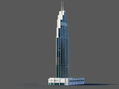 address boulevard 1 - Dubai 3D model