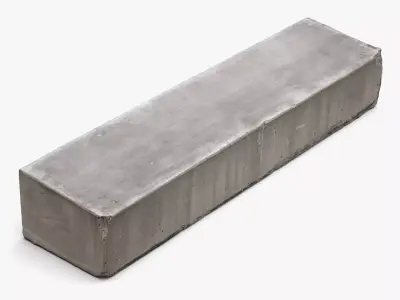 Concrete Slab - 16K Scan Low-poly 3D model