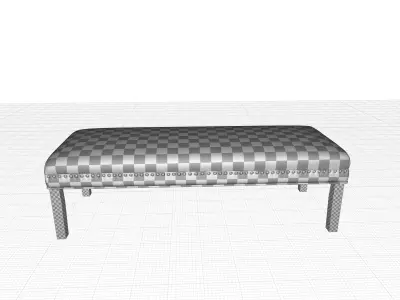 Bobby Upholstered Bench - 2 Colour 3D model