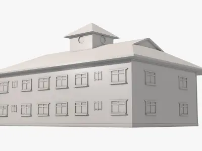 Big House with Balcony 3D model