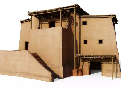 Rough Shanty Low-poly 3D model