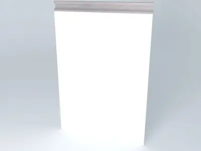 Door 15mm MDF with aluminum profile Free 3D model