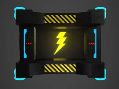 Scifi Crate Low-poly 3D model order