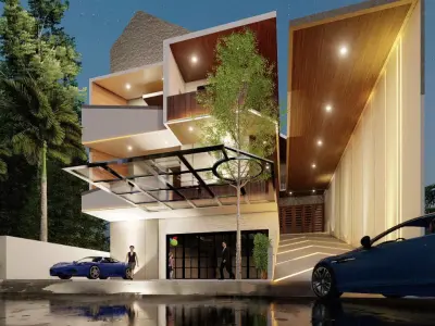 Modern House Lumion and Sketchup Scene 3D model