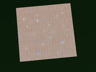 Beige cracked tiles 3D model