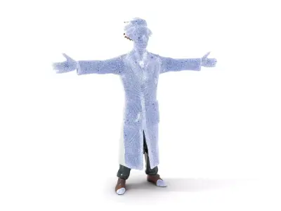 Mad Scientist Character Model Pack Low-poly 3D model