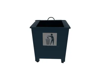 Street trash can  Free low-poly 3D model