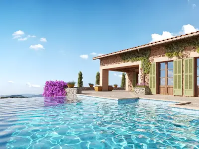 Exterior House Scene Maiorca Villa 3D model