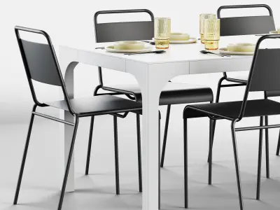 Cb2 Aqua Virgio Dining Table 3D model
