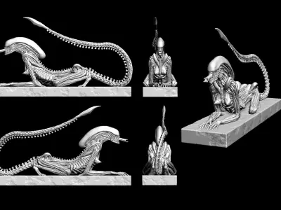 Alien HR Giger sci-fi Model 3D print model