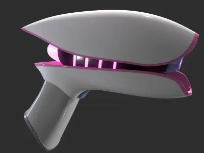 Portal Pistol Low-poly 3D model