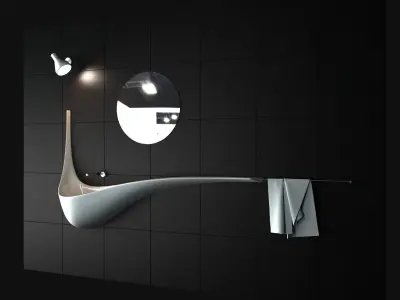 Falper Wing Modern Washbasin 3D model