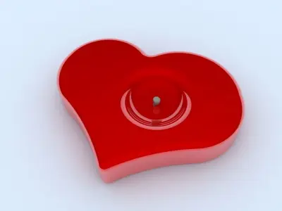 Hearted Candle 3D model