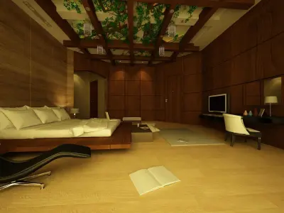 Luxurious Bedroom Interior 3D model