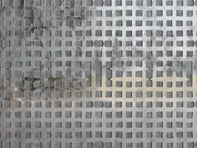 Worn Light Blue Rusty Corrugated Metal PBR Seamless Texture