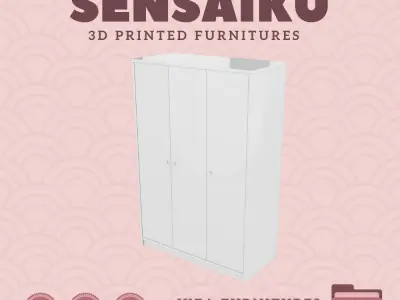 KLEPPSTAD Wardrobe with doors for Dollhouse IKEA 3D Print 3D print model