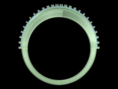 Yellow gold diamodnd rings-PR-449-DIA 3D print model