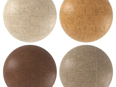 Parquet - Laminate - Wooden floor 4 in 1 3D model