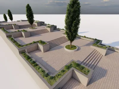 park-public park-Private Park Landscape Urban 3D model