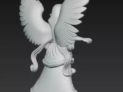 Christmas Angel Bust Messenger of Light 3D Model 3D print model