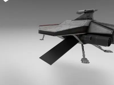 Star Wars Acclamator Low-poly 3D model