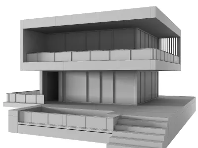 Modern Concrete House  3D model