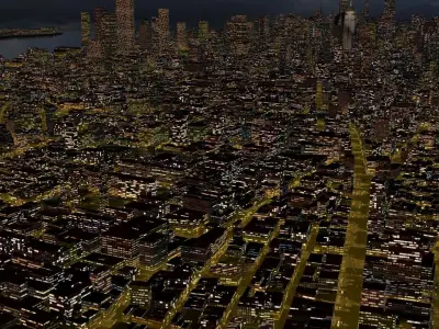 New York City Night 3D model